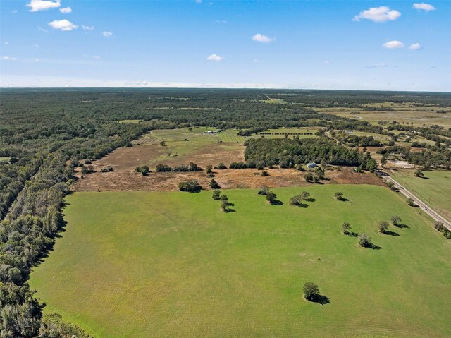 aerial view featuring a rural view