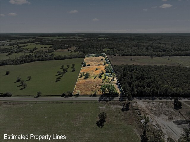 drone / aerial view featuring a rural view