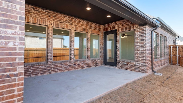 view of patio / terrace with fence