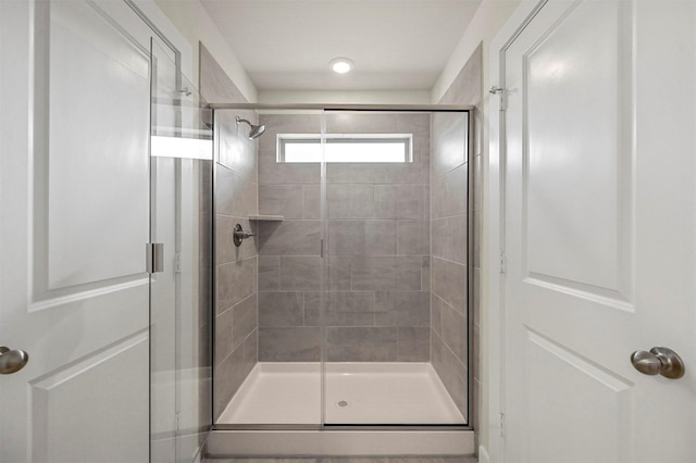 bathroom with walk in shower