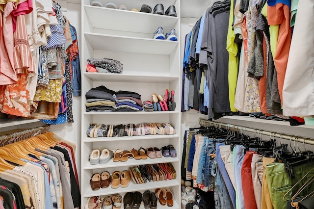 view of walk in closet