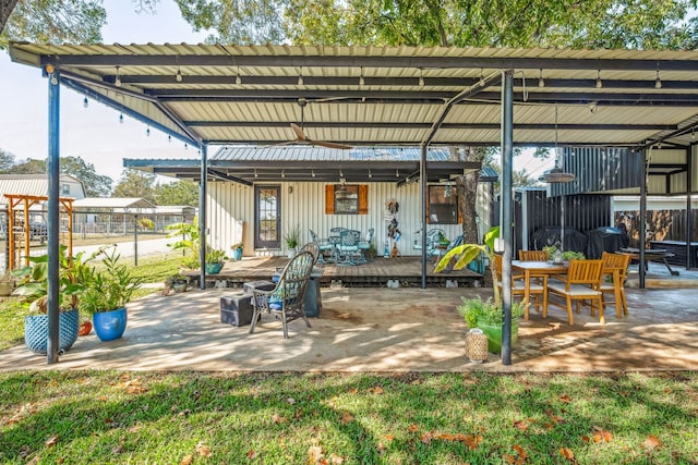 view of patio / terrace with a deck