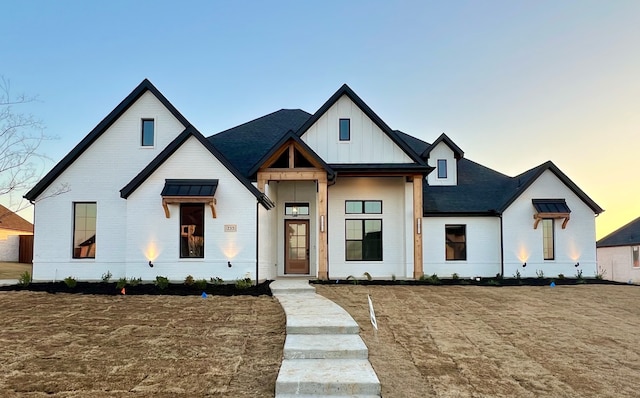 view of modern farmhouse