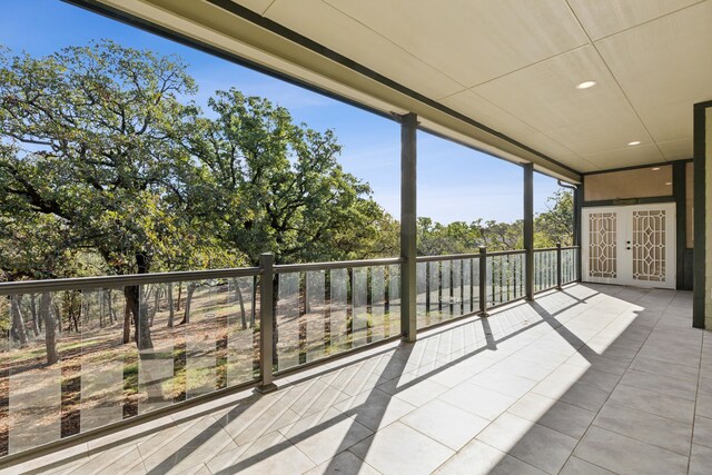 sunroom / solarium with french doors