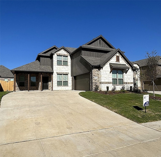 view of front of house with a front yard