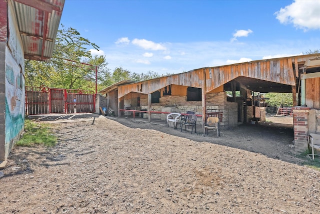 view of horse barn