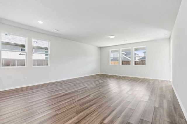 empty room featuring light hardwood / wood-style flooring