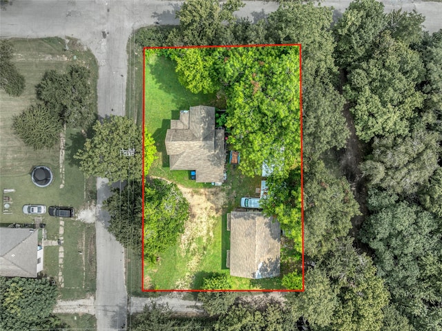 702 S Barrett Ave, Denison, TX 75020 - aerial view of property's location featuring property boundaries highlighted