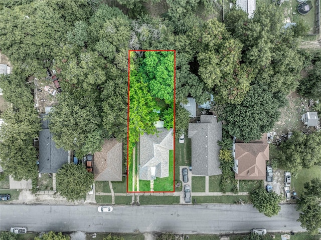513 W Murray St, Denison, TX 75020 - aerial view of property's location featuring property parcel outlined