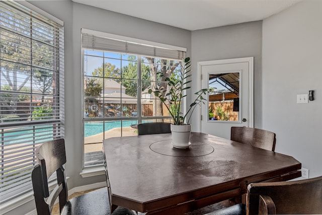 dining area with a healthy amount of sunlight