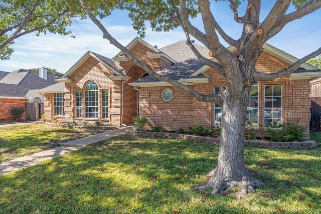 view of front of house with a front yard