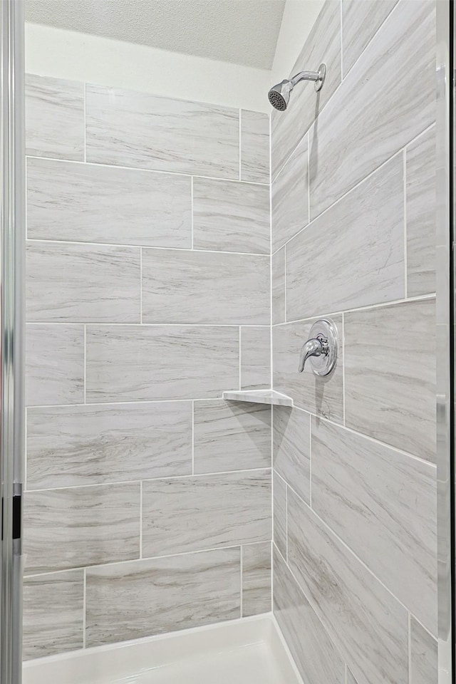 bathroom with a shower stall