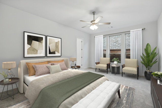 1813 Morning Mist Way, Mesquite, TX 75181 - bedroom featuring carpet floors, baseboards, and ceiling fan
