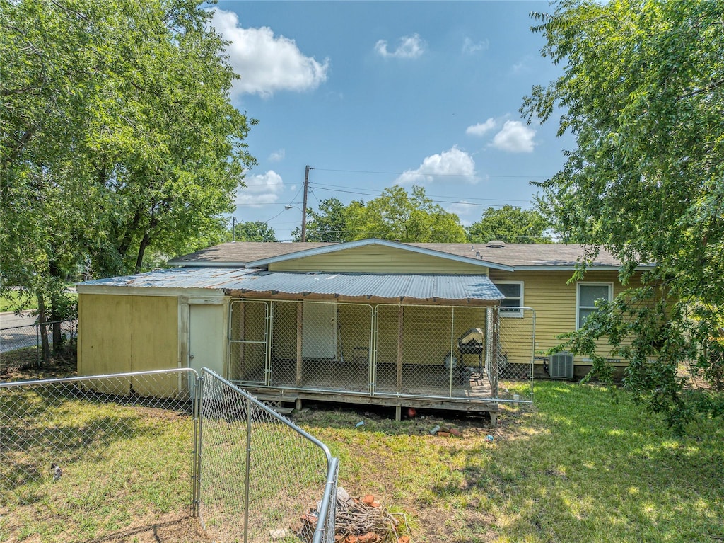 2120 N Hickory St, Sherman, TX 75092 - back of house with central air condition unit