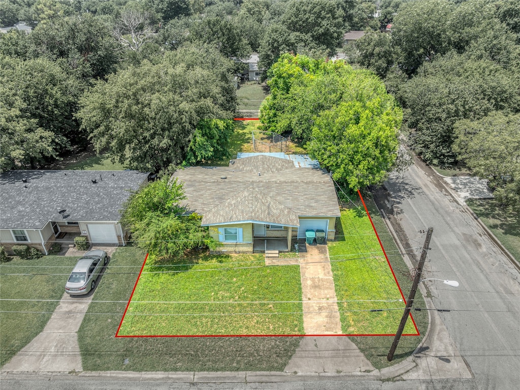 birds eye view of property