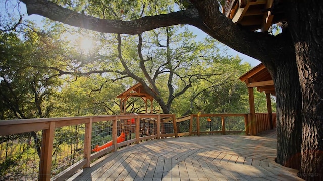 view of wooden terrace