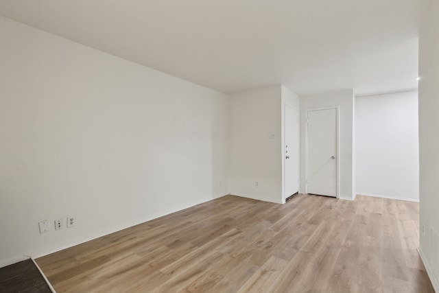 empty room featuring light hardwood / wood-style floors