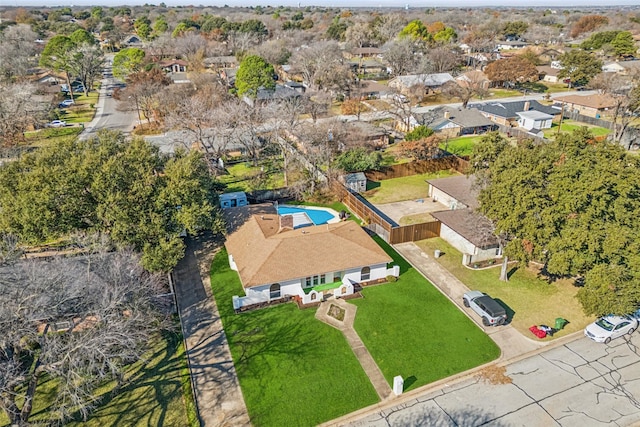 aerial view of residential area