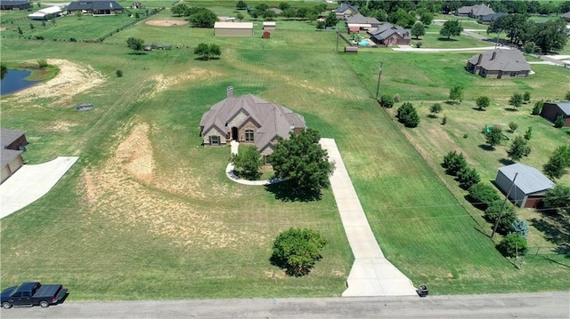 aerial view featuring a rural view