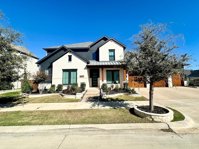 view of modern farmhouse