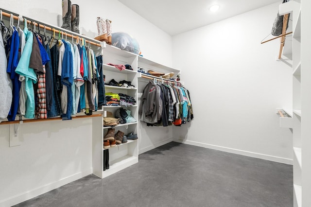 view of walk in closet