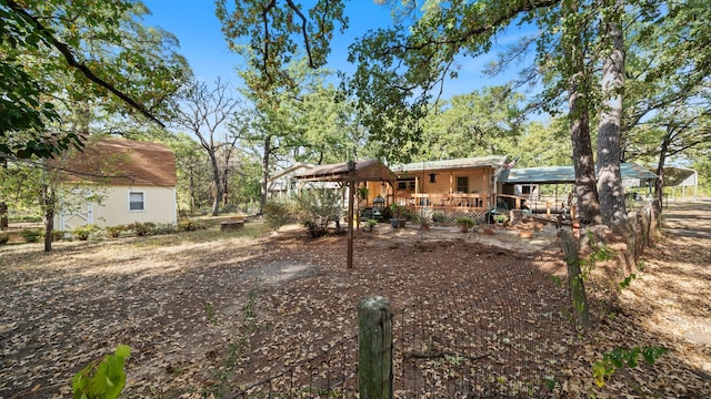 exterior space featuring a deck