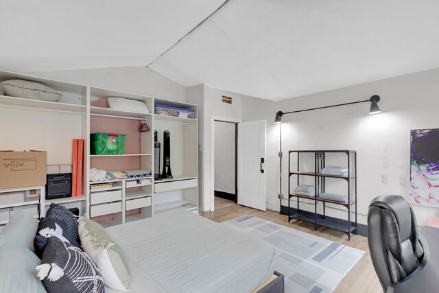 bedroom featuring light wood-type flooring