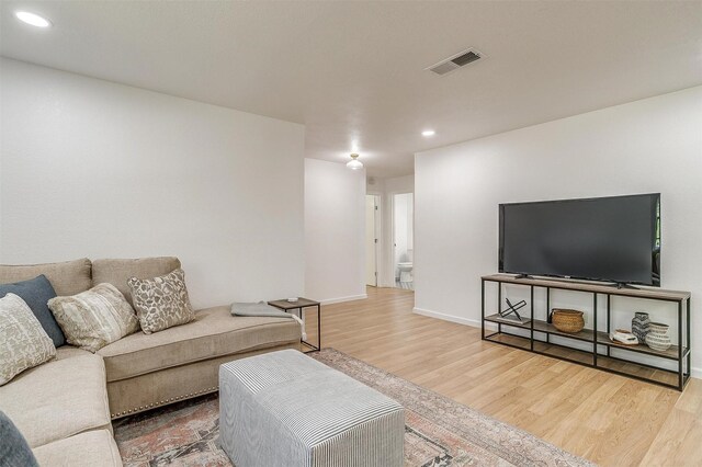 living room featuring hardwood / wood-style floors