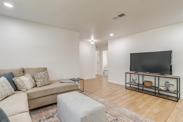 living room featuring hardwood / wood-style floors