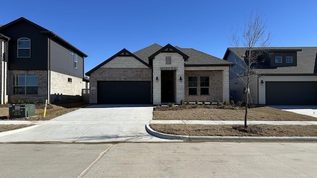 view of front of home featuring a garage and cooling unit