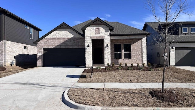 view of front of house featuring a garage