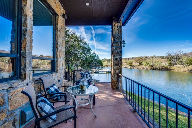 1133 Brackeen Dr, Graford, TX 76449 - balcony featuring a water view