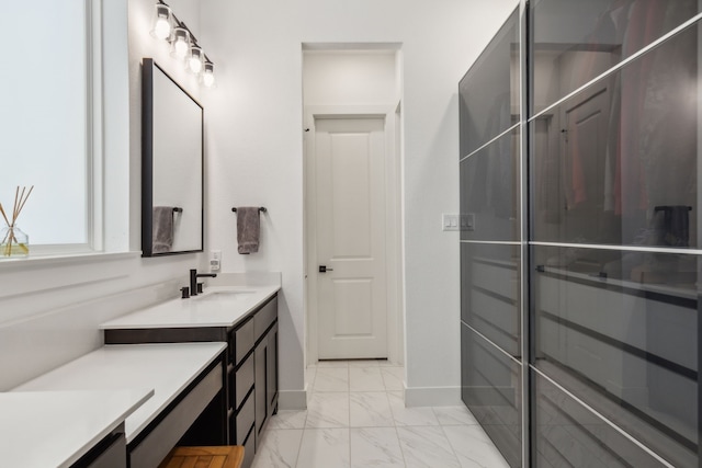 bathroom with vanity