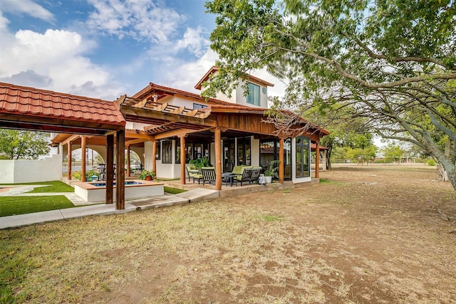 view of property's community featuring a patio area