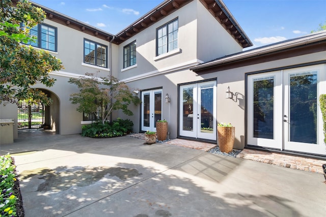 rear view of house with french doors