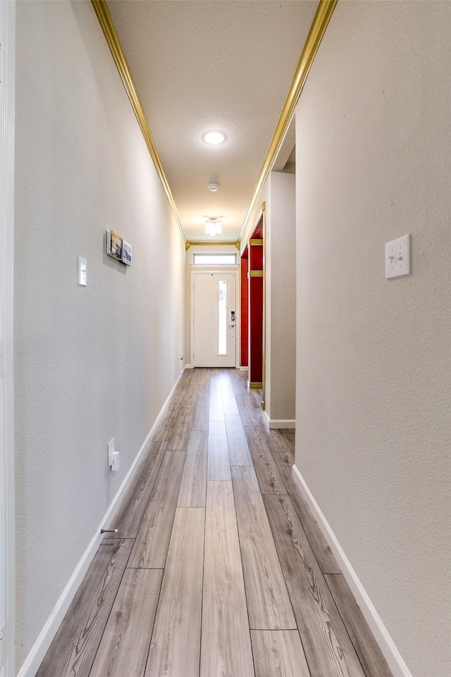 613 Hazeltine Rd, Red Oak, TX 75154 - hall with ornamental molding and wood finished floors