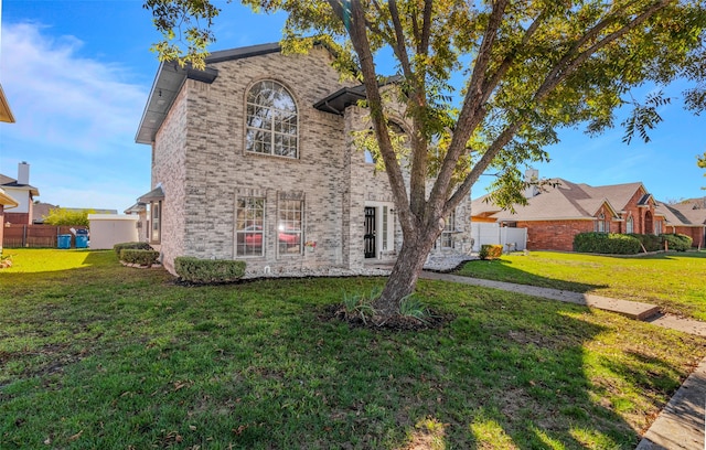 view of property exterior with a yard