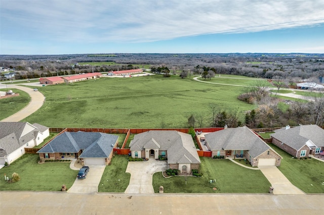 drone / aerial view with a residential view