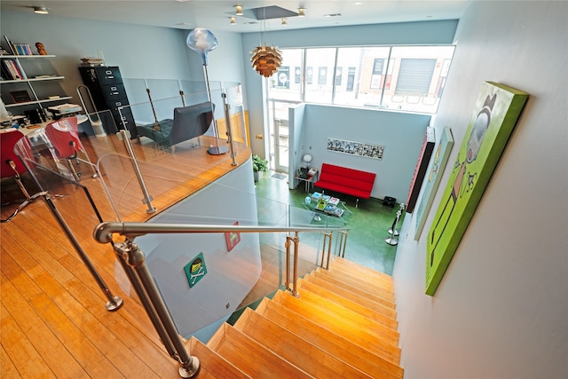 playroom featuring hardwood / wood-style flooring