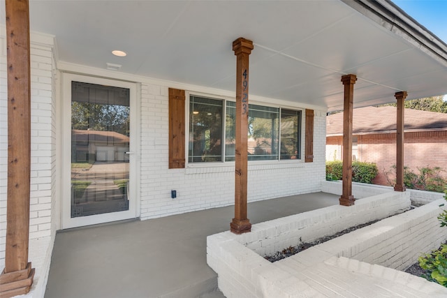 view of patio / terrace featuring covered porch