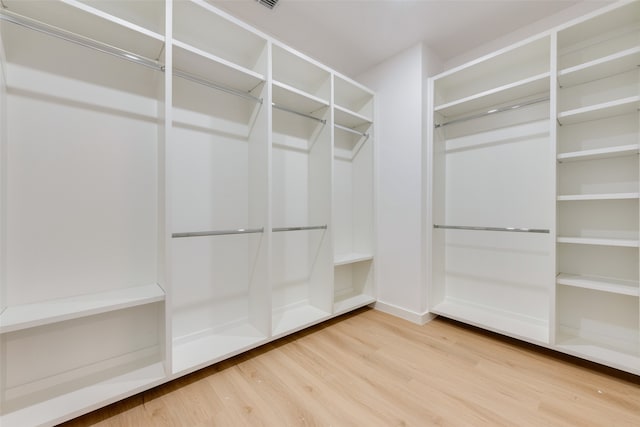 spacious closet with wood-type flooring