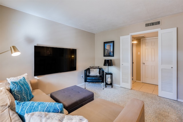 view of carpeted living room