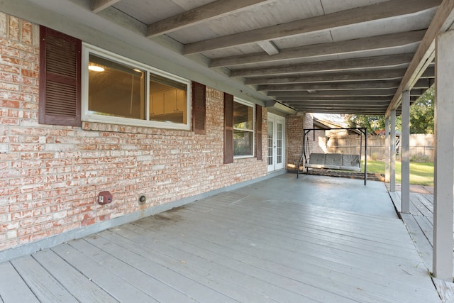 view of wooden deck