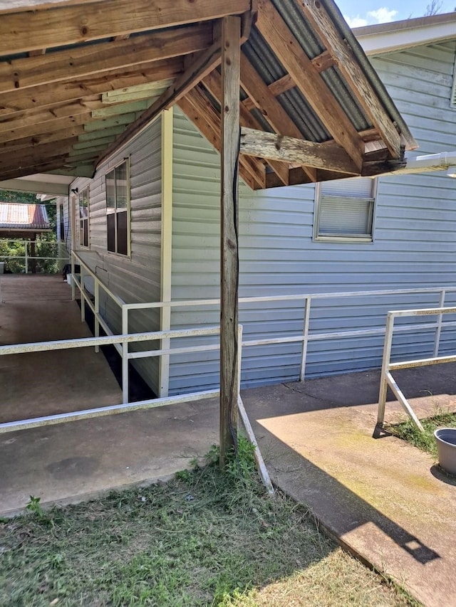 view of property exterior featuring an outbuilding