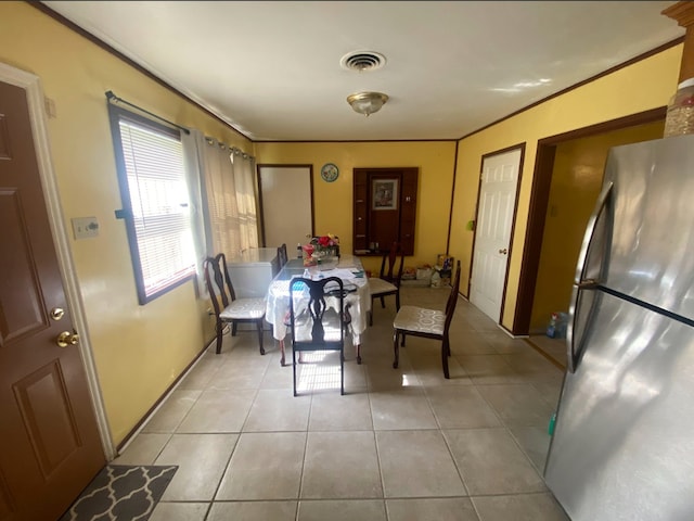 view of tiled dining room