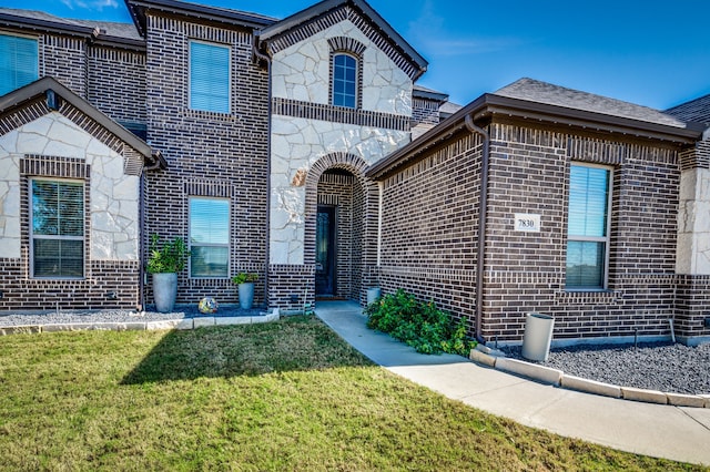 view of property with a front yard