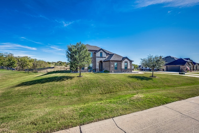 view of front of house with a front yard