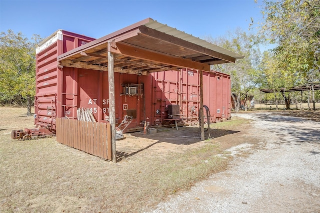 view of outdoor structure