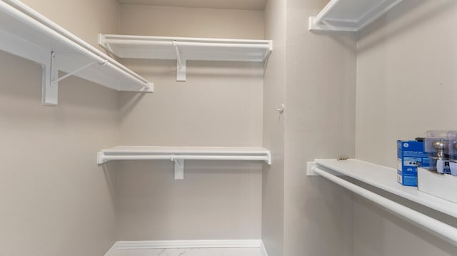 view of walk in closet