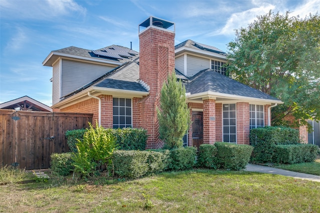 view of home's exterior with a lawn